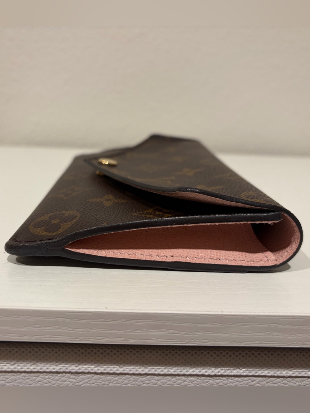 Louis Vuitton Monogram Canvas Envelope Clutch in Brown & Gold - Picture 4 of 14